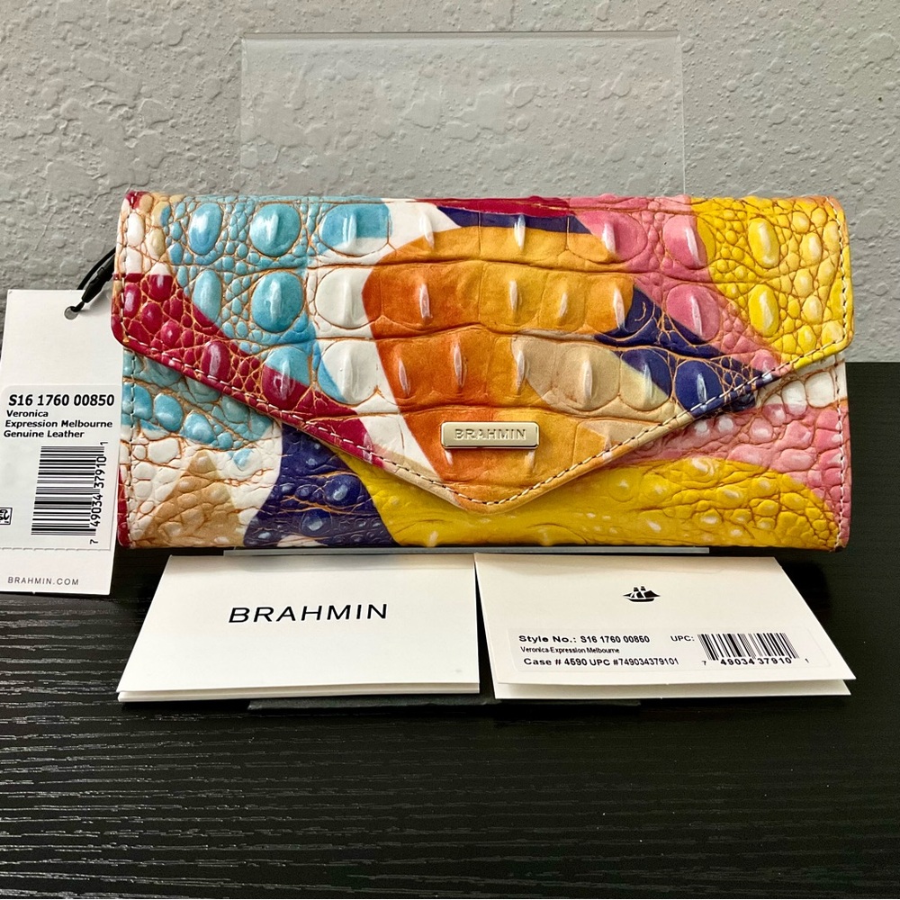 Brahmin EXPRESSION MELBOURNE Leather VERONICA Envelope Wallet NWT